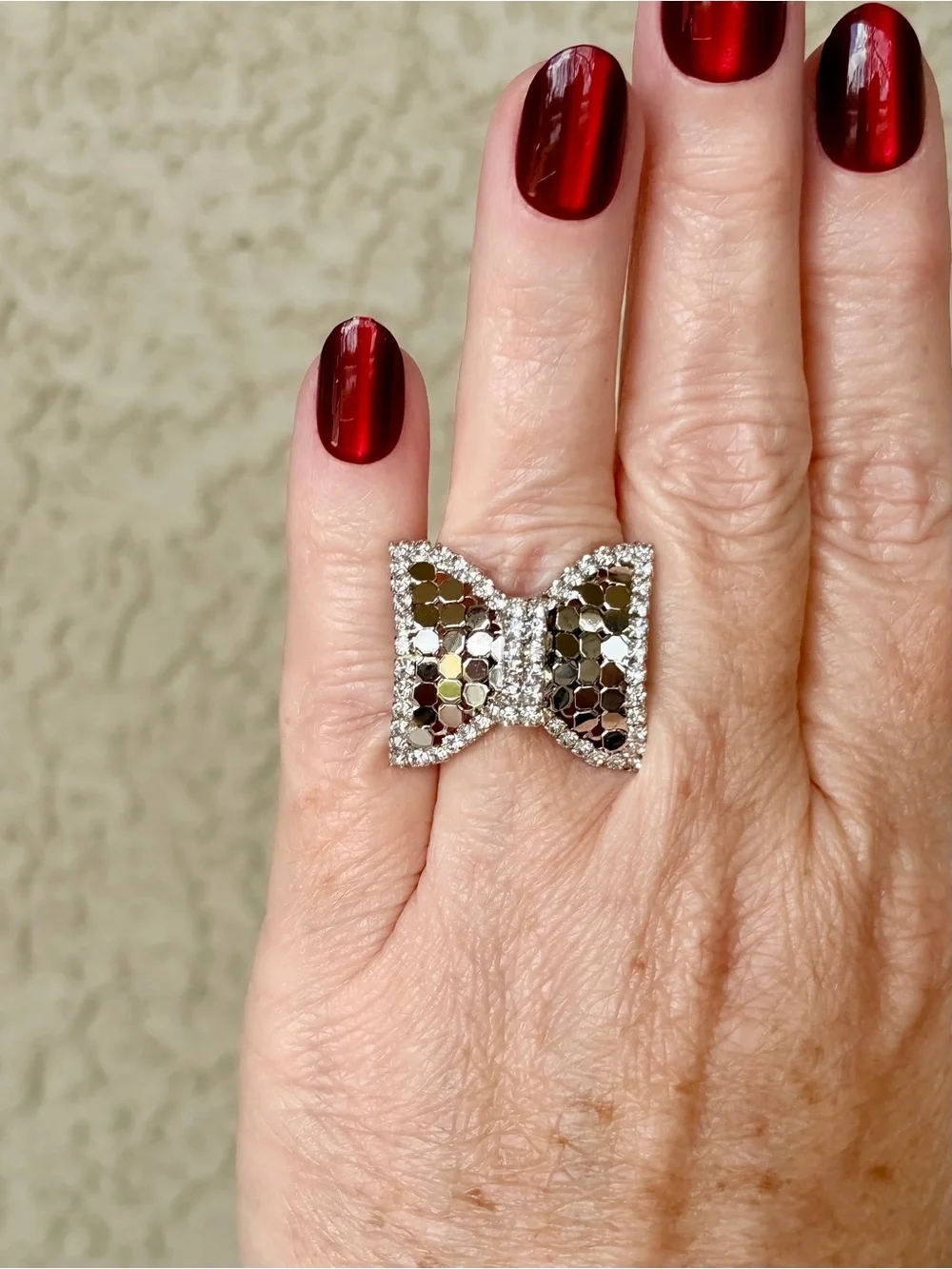 Silver Bow Statement Ring